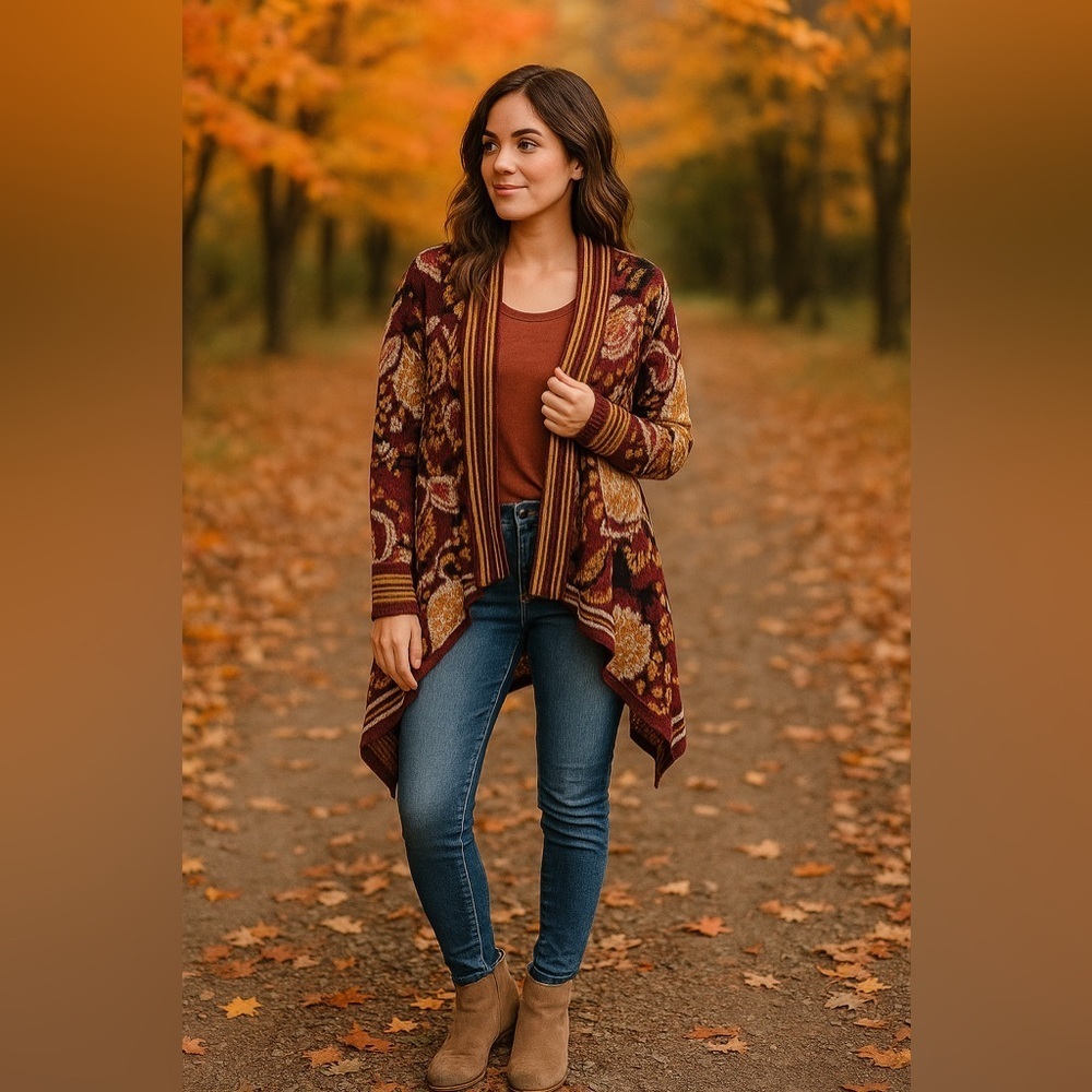 Jeans by Buffalo Boho Tapestry Cardigan – Sz S (Excellent Condition)